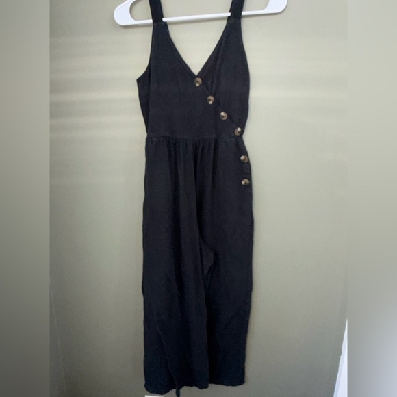 America Eagle Black Knit Wide-Leg Jumpsuit/ Romper XS - Picture 4 of 6